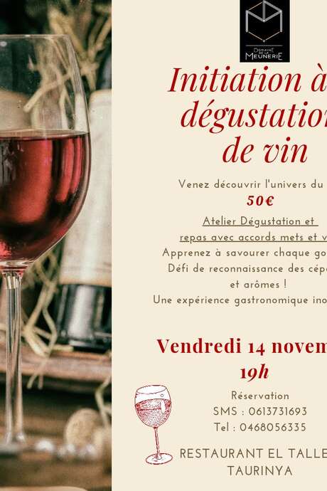 INITIATION À LA DÉGUSTATION DE VIN