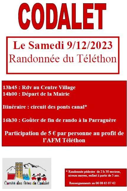 RANDONNÉE DU TÉLÉTHON