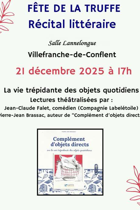 RÉCITAL LITTÉRAIRE