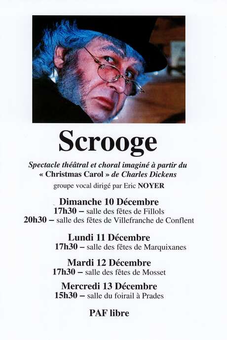 SPECTACLE THÉÂTRAL "SCROOGE"