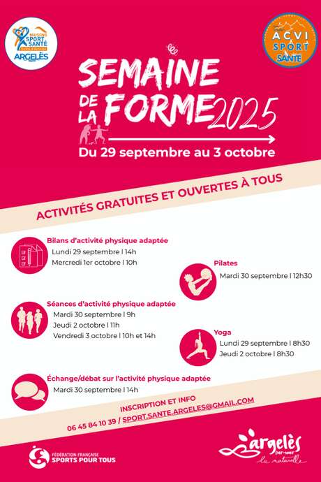 SEMAINE DE LA FORME À LA MAISON SANTÉ SPORT