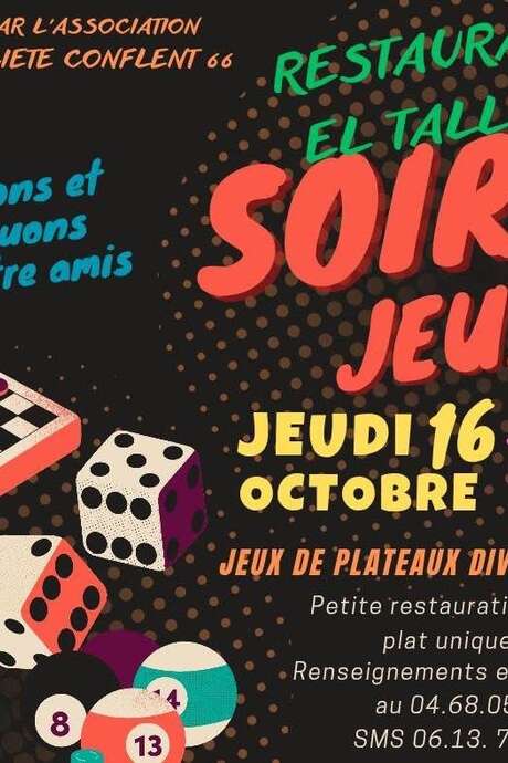 SOIRÉE JEUX DE SOCIÉTÉ