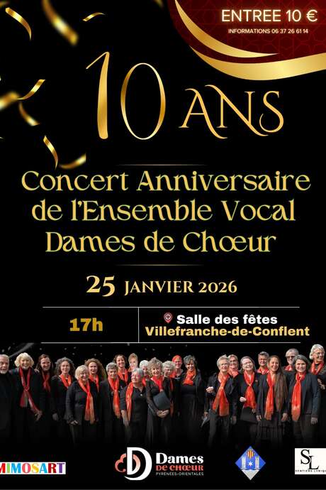 CONCERT ANNIVERSAIRE DE L'ENSEMBLE VOCAL DAME DE CHŒUR