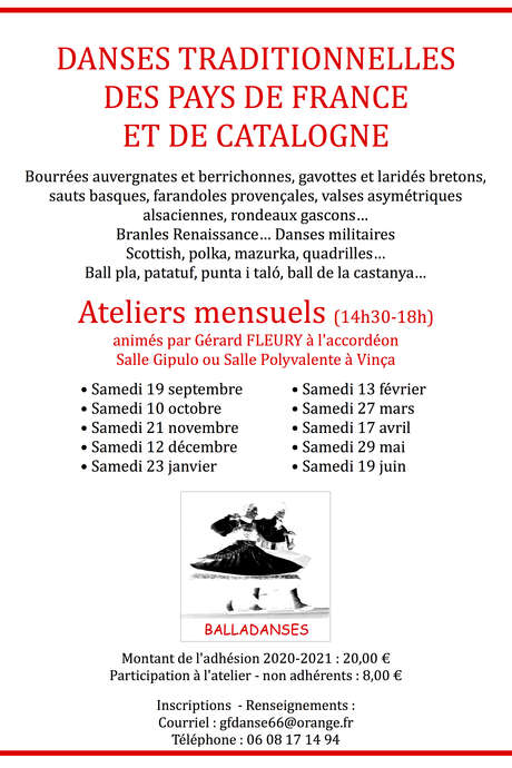ATELIER DANSES TRADITIONNELLES DE FRANCE ET DE CATALOGNE ATELIER DANSES TRADITIONNELLES DE FRANCE ET DE CATALOGNE