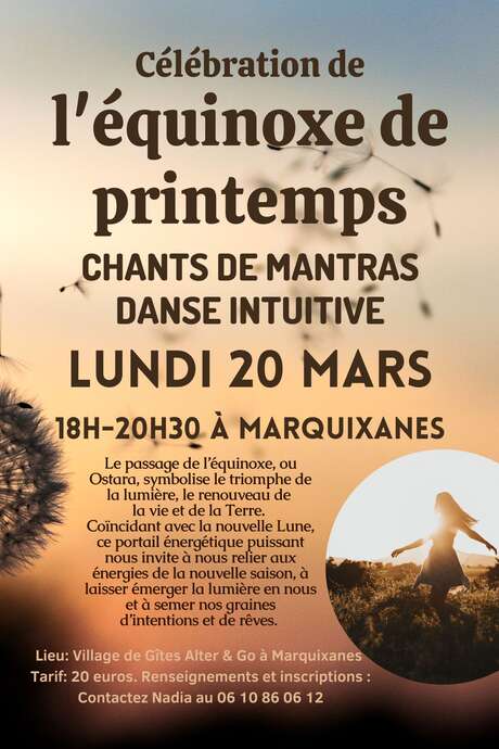 CÉLÉBRATION DE L'ÉQUINOXE DE PRINTEMPS CÉLÉBRATION DE L'ÉQUINOXE DE PRINTEMPS