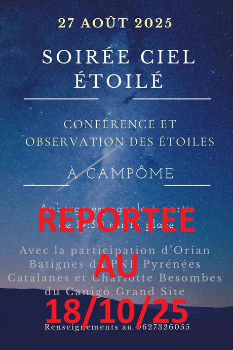 SOIRÉE CIEL ÉTOILÉ