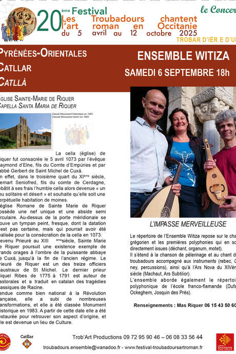 FESTIVAL "LES TROUBADOURS CHANTENT L'ART ROMAN EN OCCITANIE"