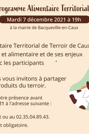 Réunion Publique Programme Alimentaire Territorial Réunion Publique Programme Alimentaire Territorial
