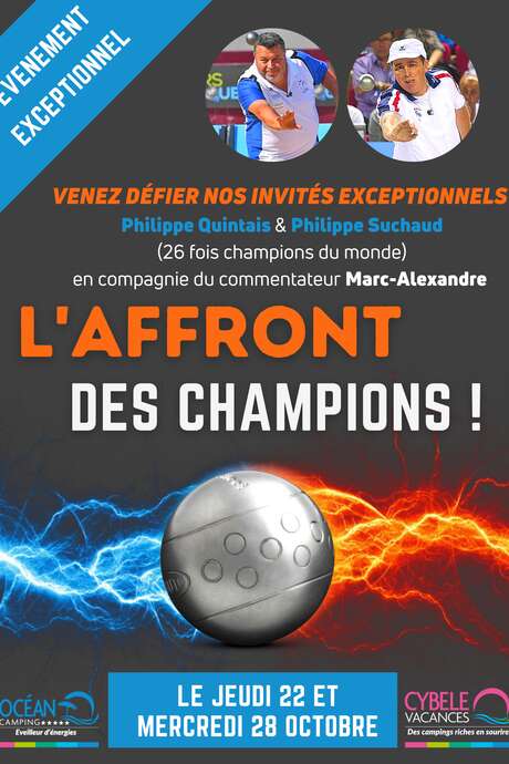L'AFFRONT DES CHAMPIONS! EVÈNEMENT AU CAMPING DE L'OCÉAN À BREM SUR MER. L'AFFRONT DES CHAMPIONS! EVÈNEMENT AU CAMPING DE L'OCÉAN À BREM SUR MER.