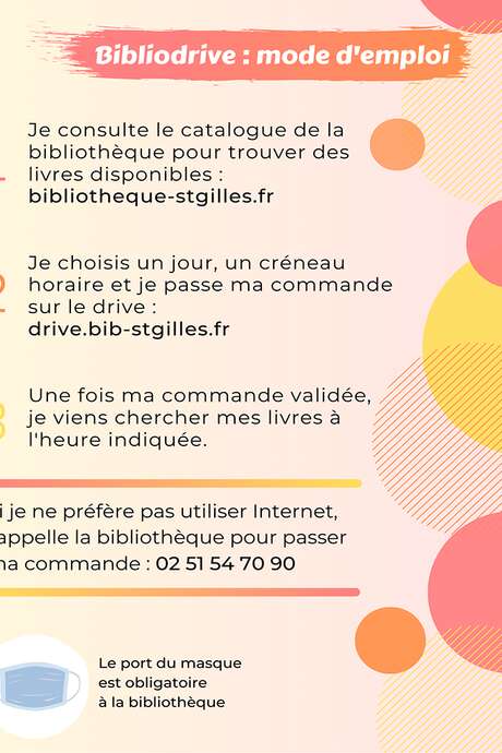 LA BIBLIOTHÉQUE FONCTIONNE EN DRIVE LA BIBLIOTHÉQUE FONCTIONNE EN DRIVE