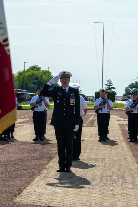 Presentation Ceremony at the ' Hors les Murs ' Flag