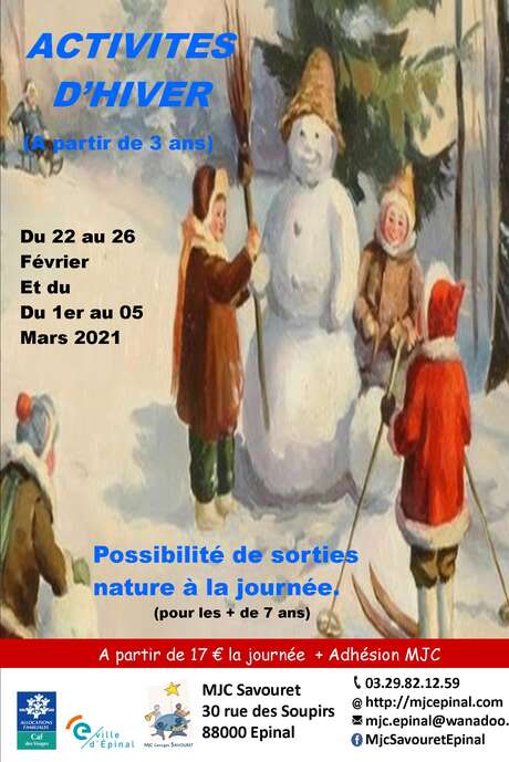 ACCUEIL DE LOISIRS HIVER 2021 ACCUEIL DE LOISIRS HIVER 2021