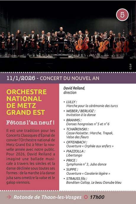 Concerts classiques: concert du nouvel an - Orchestre National de Metz Grand Est