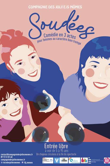 SOUDÉES, COMÉDIE EN 3 ACTES POUR FEMMES AU CARACTÈRE BIEN TREMPÉ
