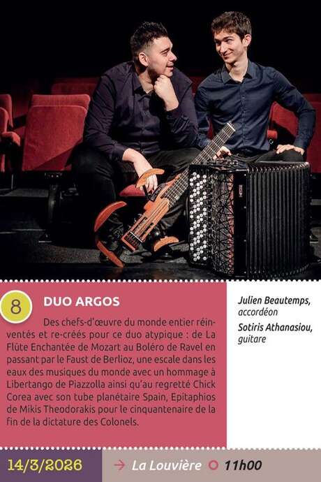 Concerts Classiques Epinal - Duo Argos