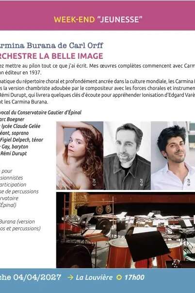 Concerts Classiques Epinal - Carmina Burana Orchestre La Belle Image