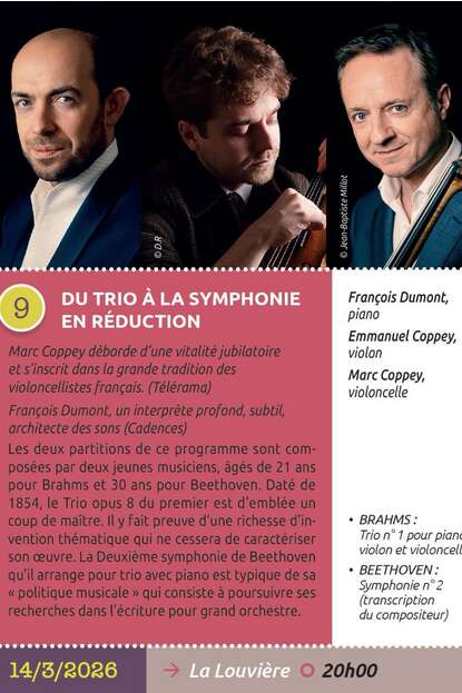 Concerts Classiques Epinal - Trio F. Dumont -E.& M. Coppey