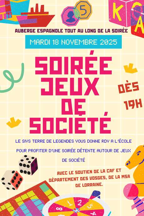 Soirée jeux de société