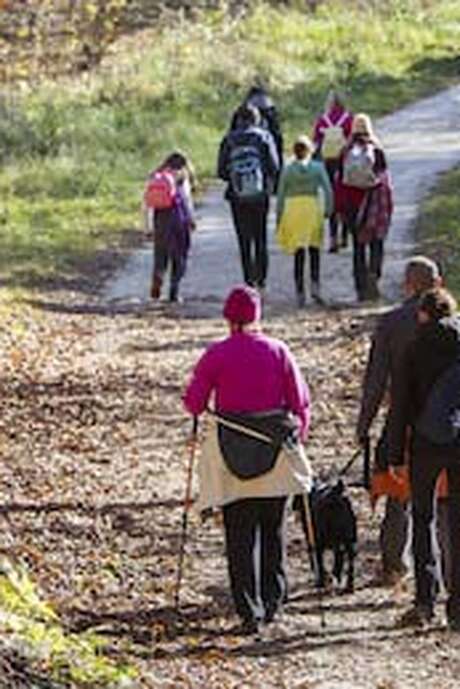 randonnée - course de soutien à Jade : départ blanc, arrivée colorée