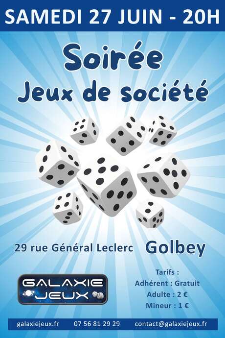 Soirée Jeux de société