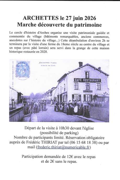 visite patrimoine et repas Archettes