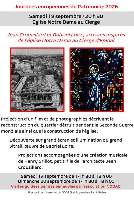 Film - Jean Crouzillard et Gabriel Loire artisans inspirés de l'église Notre Dame d'Epinal