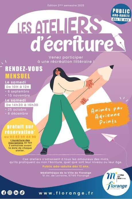 Ateliers d'écriture