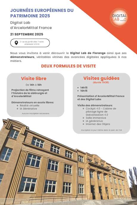 Journées européennes du patrimoine - Digital Lab d’ArcelorMittal