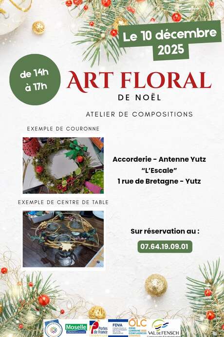 Art floral de Noël