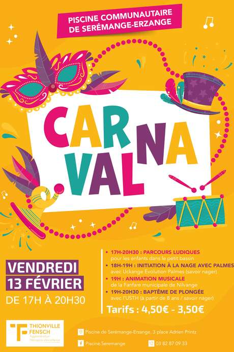 Carnaval à la piscine