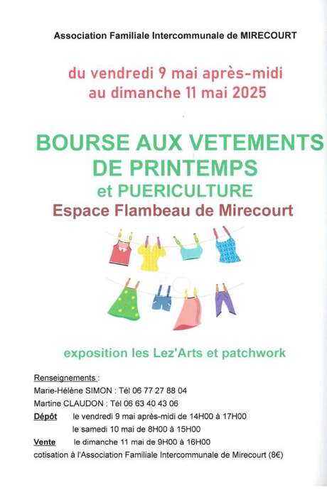 Bourse aux vêtements de printemps et puériculture