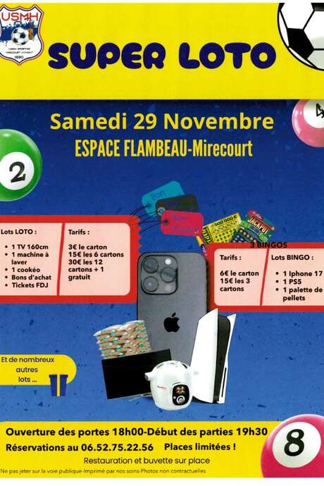 Super loto Union Sportive de Mirecourt Hymont