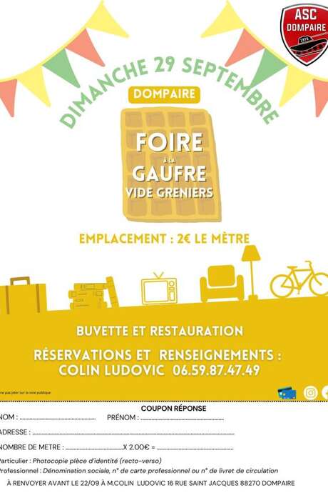 VIDE GRENIER ET FOIRE A LA GAUFRE