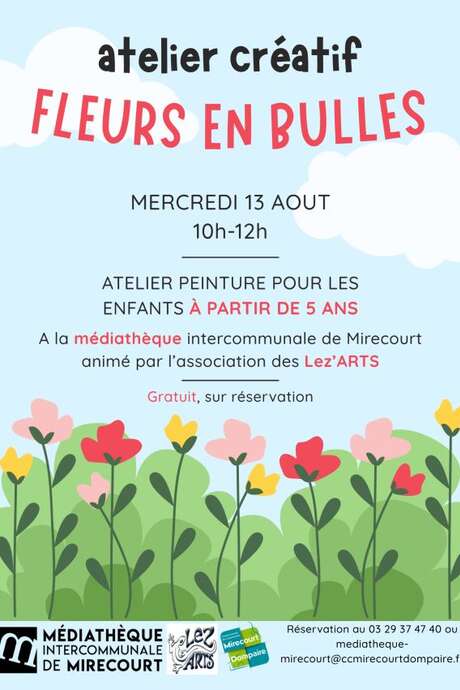 Atelier créatif Fleurs en bulles