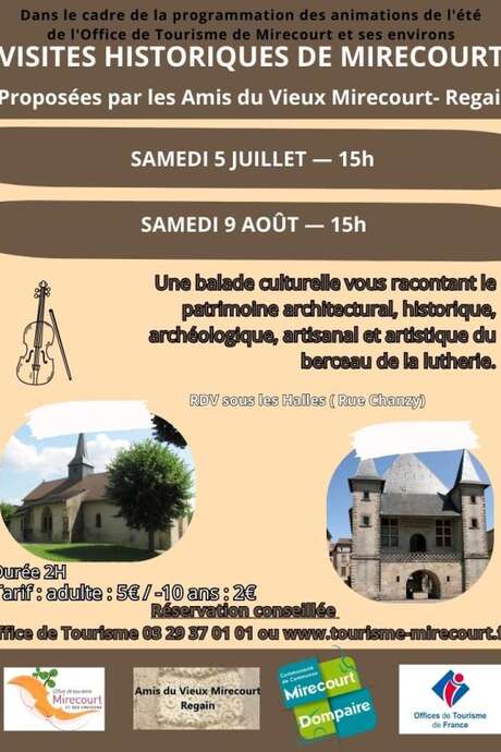 Visites guidées de la ville de Mirecourt
