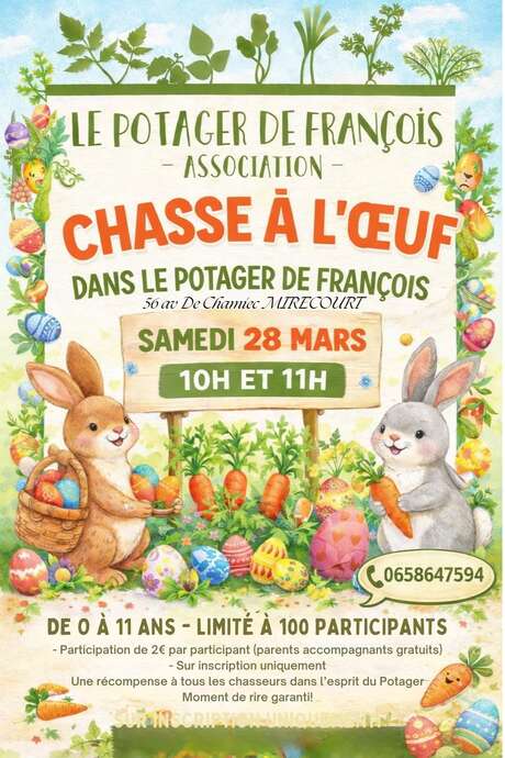 Chasse à l'œuf dans le potager de François