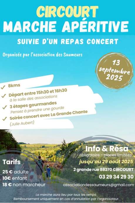 Marche apéritive et repas concert