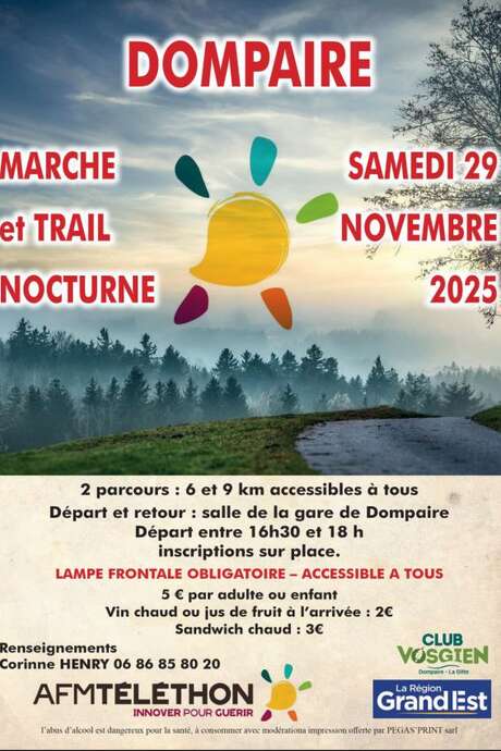 Marche ou trail nocturne pour le TELETHON
