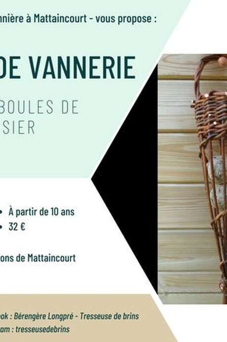 Stage de vannerie - Porte boule de graines