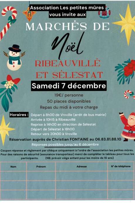 VOYAGE AUX MARCHÉS DE NOËL DE RIBAUVILLÉ ET SÉLESTAT