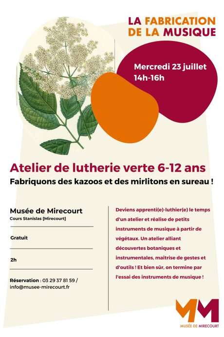 Ambiance tes vacances été - musée atelier de lutherie verte fabriquons des kazoos et des mirlitons