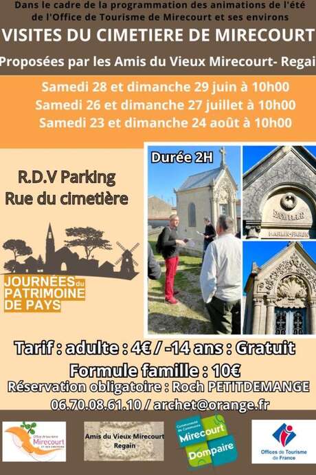 Visites guidées du cimetière de la ville de Mirecourt