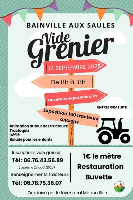 Vide grenier et exposition de tracteurs anciens