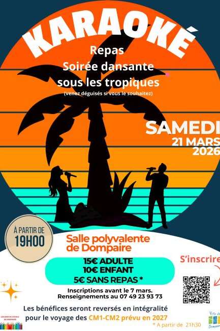 Soirée repas karaoké - sous les tropiques