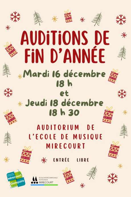 Auditions de fin d'année