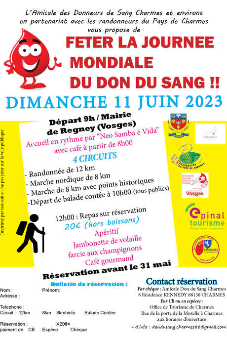 MARCHE POUR FÊTER LA JOURNÉE MONDIALE DU DON DU SANG