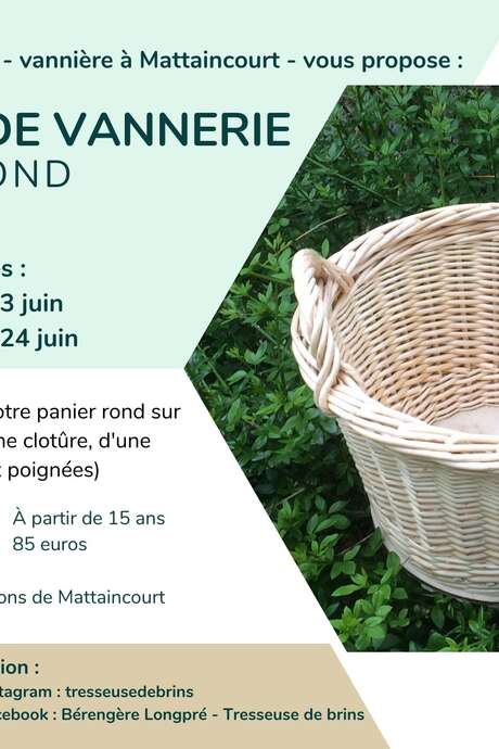 STAGE DE VANNERIE : PANIER ROND
