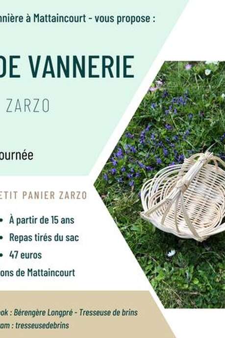 Stage vannerie - Panier Zarzo