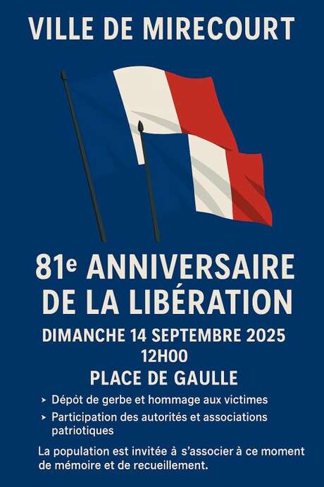 81e Anniversaire de la Libération de Mirecourt