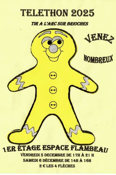 Telethon - tir à l'arc sur brioches